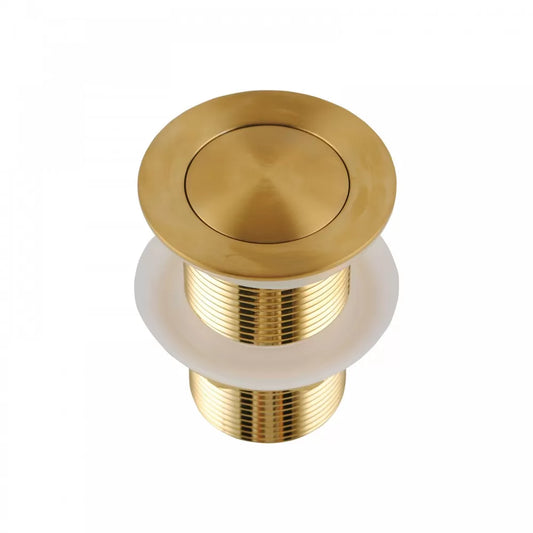 32MM SOLID BRASS BASIN POP UP WASTE WITHOUT OVERFLOW - BRUSHED BRASS
