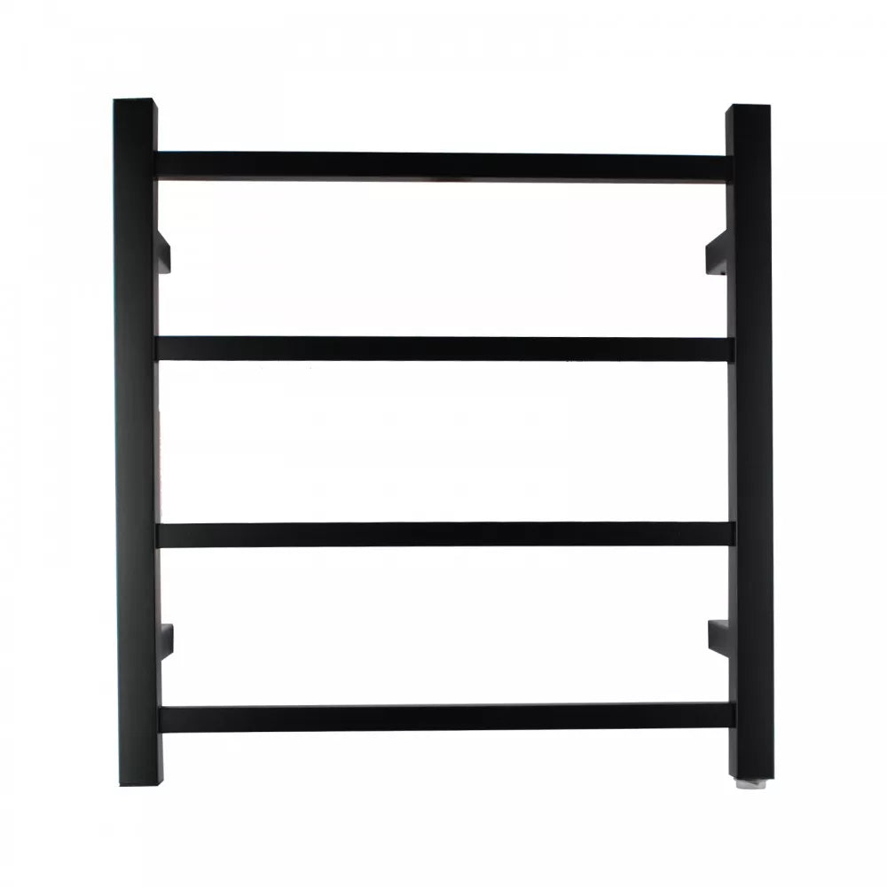 4 BAR SQUARE HEATED TOWEL RAIL ZNY 520H*500W*120D- MATTE BLACK - The Tile Collection™