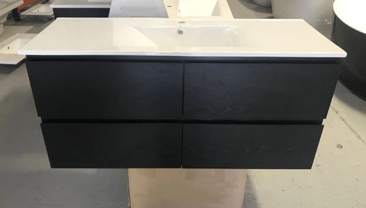 NELSON WALL HUNG VANITY | 1800MM | DARK OAK | PLYWOOD SINGLE BASIN CABINET ONLY - The Tile Collection™