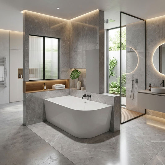 1500MM LEFT CORNER BACK TO WALL BATH (ONLINE ONLY)