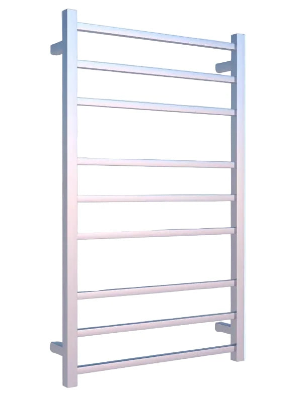9 BAR SQUARE HEATED TOWEL RAIL 1000H*600W DN- CHROME