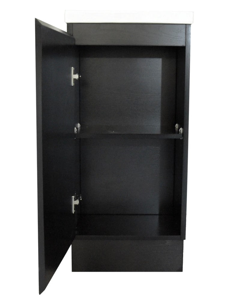 YOLO SLIM FLOOR STANDING VANITY | DARK OAK | 400MM | PLYWOOD - The Tile Collection™