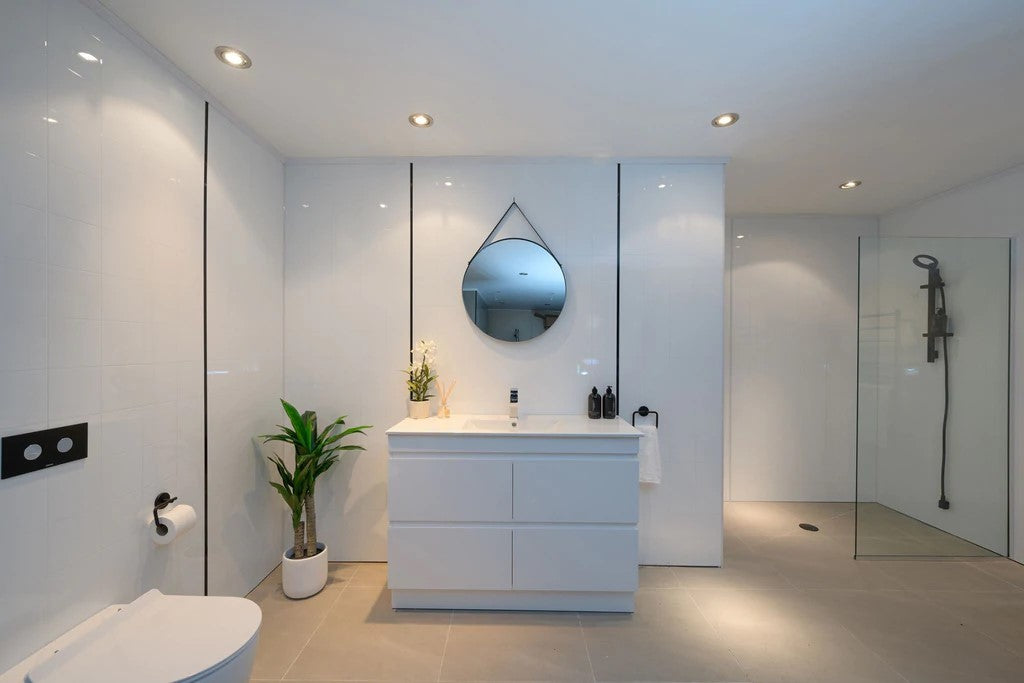 1500MM POLO WHITE GLOSS PLYWOOD FLOORSTANDING VANITY SINGLE BASIN - The Tile Collection™
