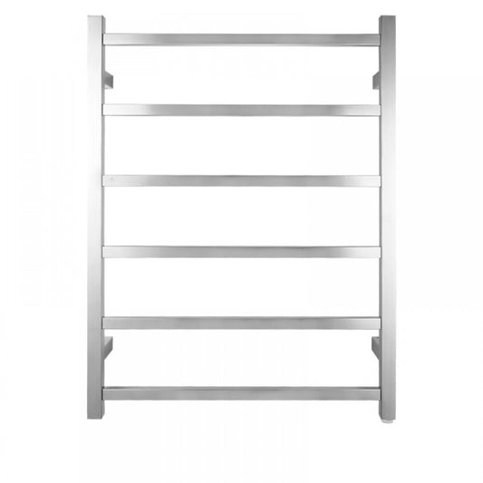 6 BAR SQUARE HEATED TOWEL RAIL 800H*600W*120D- CHROME - The Tile Collection™