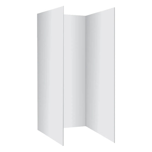 900x900x900MM ALCOVE 3 SIDED SHOWER ENCLOSURE WITH SWING DOOR- MATTE BLACK - The Tile Collection™