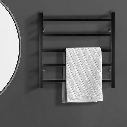 5 BAR SQUARE HEATED TOWEL RAIL 530H*600W*120D ZNY- MATTE BLACK - The Tile Collection™
