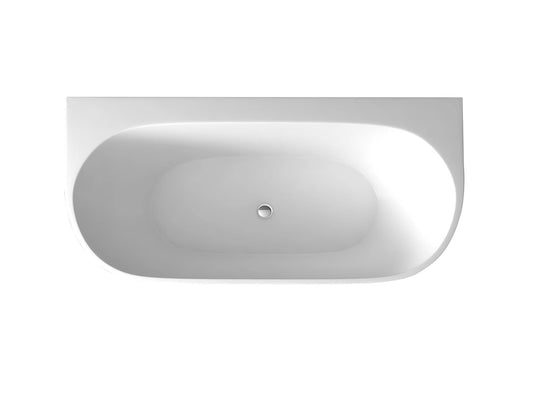 1700MM ZEPHYR OVAL SHAPE FREESTANDING BACK TO WALL BATH DN - The Tile Collection™