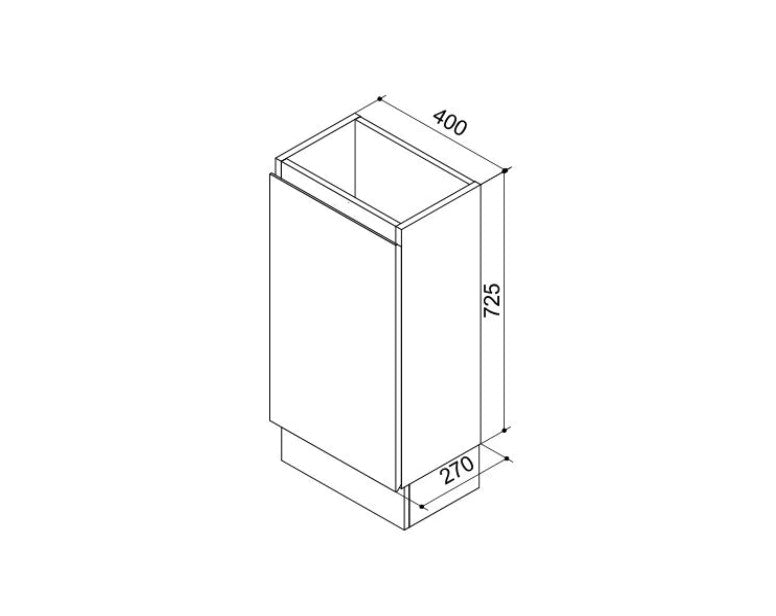 YOLO SLIM FLOOR STANDING VANITY | WHITE GLOSS | 400MM | PLYWOOD - The Tile Collection™
