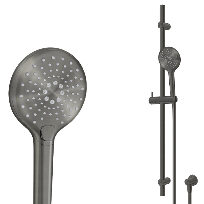 ELEMENTI SPLASH PLUS ROUND SLIDE SHOWER 900MM 3 FCT - GUN METAL - The Tile Collection™