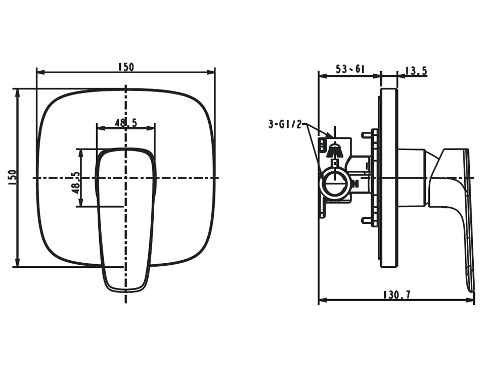 AMERICAN STANDARD SIGNATURE SHOWER MIXER CHROME - The Tile Collection™