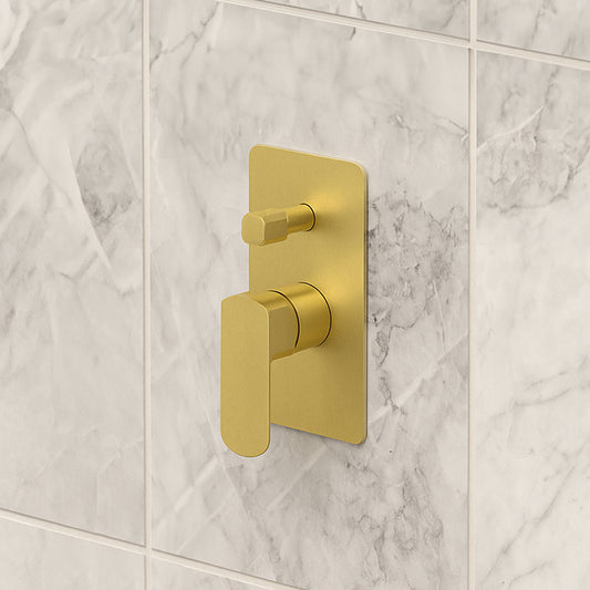 ELEMENTI ION DIVERTER MIXER - BRUSHED BRASS - The Tile Collection™