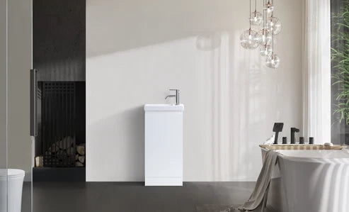 RS40 400MM FLOORSTANDING VANITY |WHITE WITH TOP