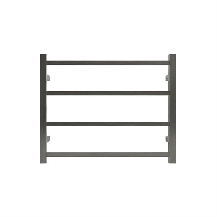 TRANQUILLITY JERSEY 4 BAR SQUARE HEATED TOWEL WARMER 500H*620W*120D- BRUSHED GUNMETAL - The Tile Collection™