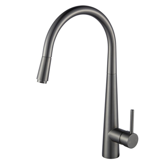 CHASE ROUND PULLOUT KITCHEN SINK MIXER - GUNMETAL GREY - The Tile Collection™