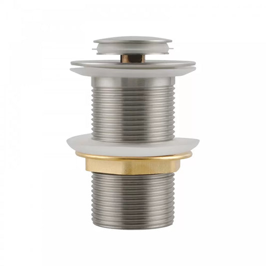 32MM SOLID BRASS BASIN POP UP WASTE WITHOUT OVERFLOW - BRUSHED NICKEL - The Tile Collection™
