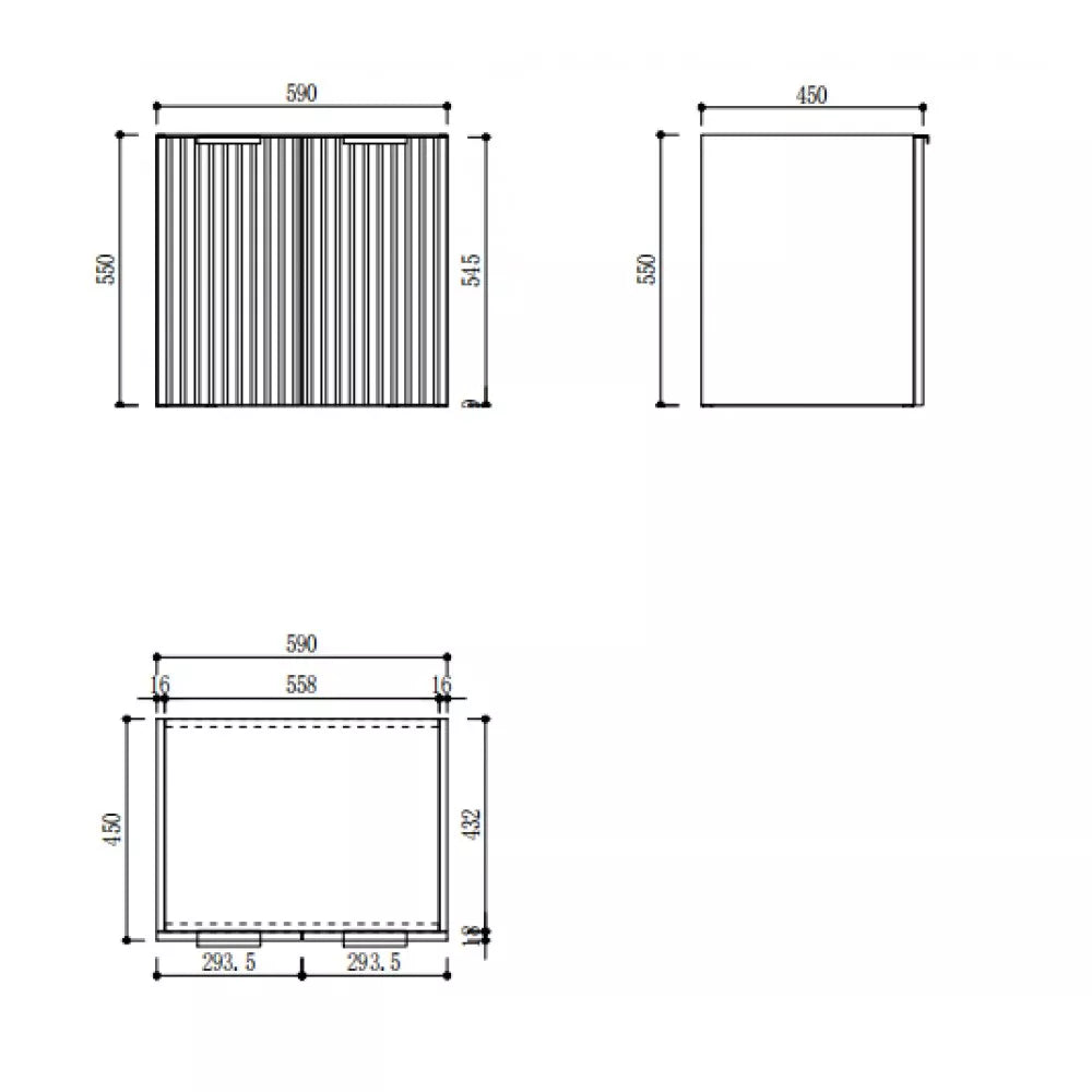 WHITE WALL HUNG VANITY | 600MM | FLUTED | PLYWOOD - The Tile Collection™