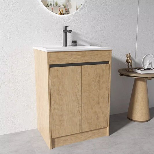 BC7 600MM PLYWOOD FLOOR STANDING VANITY WITH CERAMIC TOP - The Tile Collection™