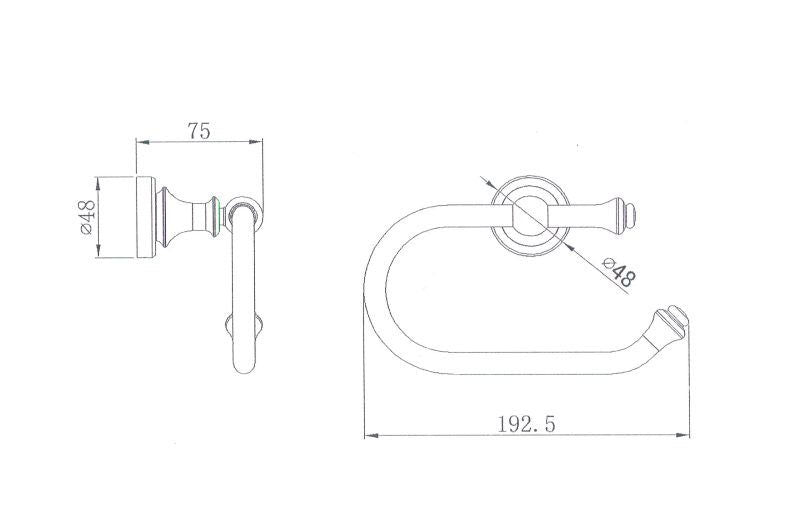 MEDOC TOILET PAPER HOLDER RANGE - 4 FINISHES