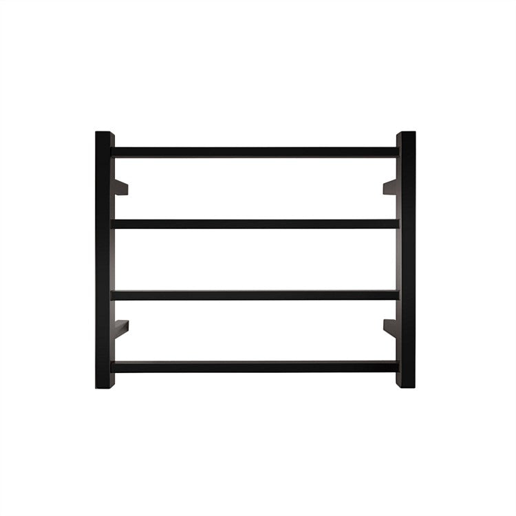 TRANQUILLITY JERSEY 4 BAR SQUARE HEATED TOWEL WARMER 500H*620W*120D - BLACK - The Tile Collection™