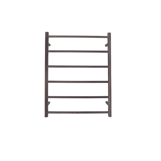 TRANQUILLITY JERSEY 6 BAR ROUND HEATED TOWEL WARMER 780H*600W*120D- BRUSHED GUNMETAL - The Tile Collection™