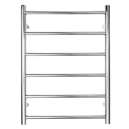 TRANQUILLITY JERSEY 6 BAR ROUND HEATED TOWEL WARMER 780H*600W*120D- POLISHESD STAINLESS - The Tile Collection™