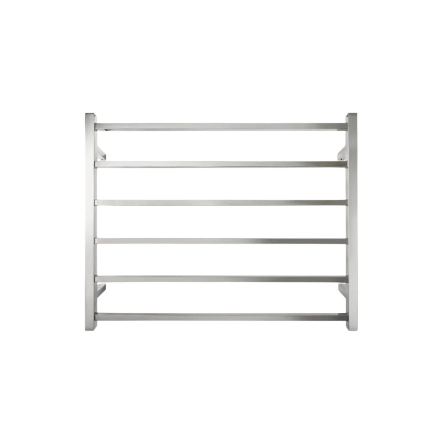 6 BAR 800MM WIDE SQUARE HEATED TOWEL RAIL 600H*800W*120D BC- CHROME