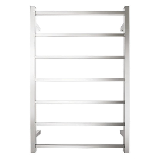 TRANQUILLITY JERSEY 7 BAR SQUARE HEATED TOWEL WARMER 920H*620W*120D- POLISHESD STAINLESS - The Tile Collection™