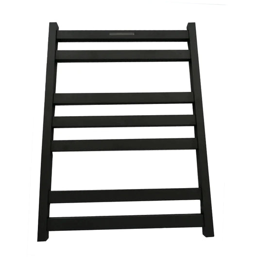 7 BAR SQUARE HEATED TOWEL RAIL HTR 800H*500W*120D- MATTE BLACK - The Tile Collection™