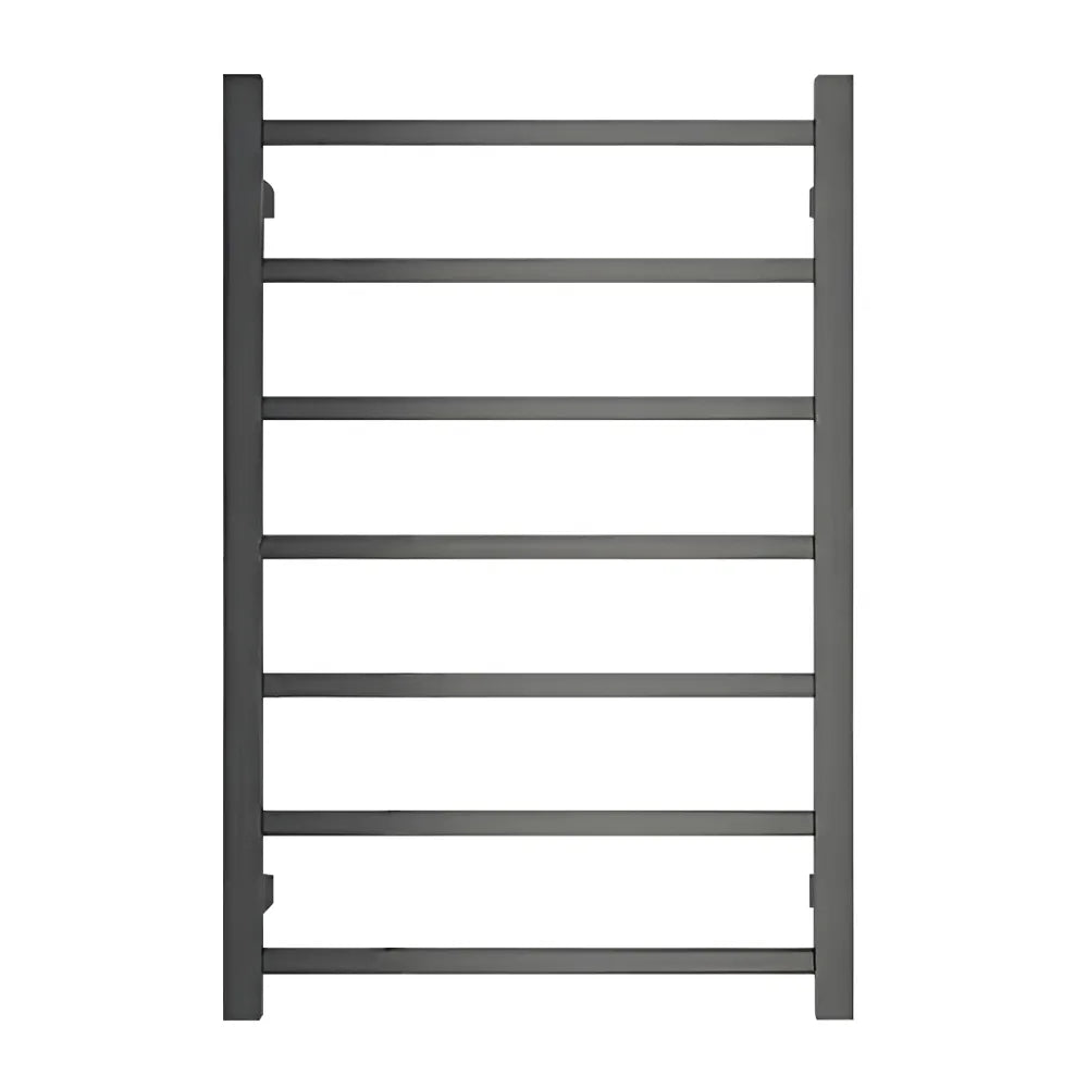 7 BAR SQUARE HEATED TOWEL RAIL DN 750H*500W*120D- BRUSHED GUNMETAL