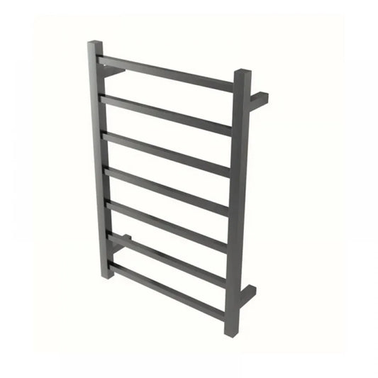 7 BAR SQUARE HEATED TOWEL RAIL DN 750H*500W*120D- BRUSHED GUNMETAL