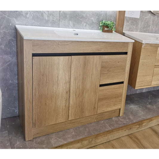 900MM BC7 PLYWOOD FLOOR STANDING VANITY WITH CERAMIC TOP - The Tile Collection™