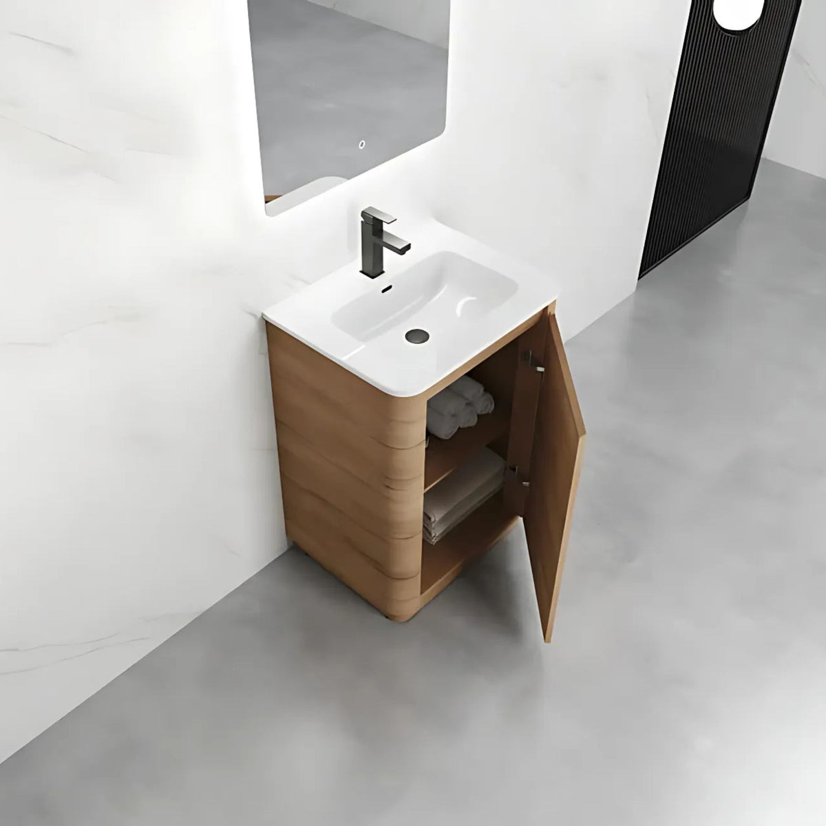 600mm Floorstanding Vanity | Honey Oak