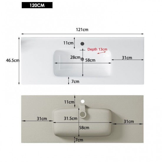HONEY OAK WALL HUNG VANITY | 1200MM SINGLE BASIN VANITY | BC13 - The Tile Collection™
