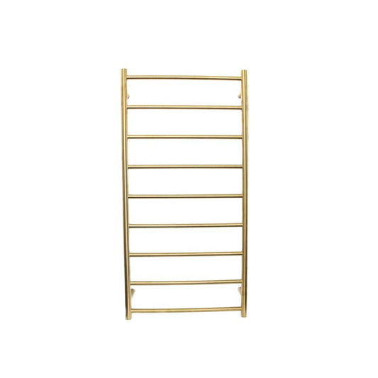 TRANQUILLITY JERSEY 9 BAR ROUND HEATED TOWEL WARMER 1200H*600W*120D - BRUSHED BRASS - The Tile Collection™