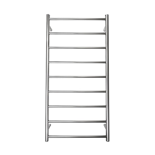 TRANQUILLITY JERSEY 9 BAR ROUND HEATED TOWEL WARMER 1200H*600W*120D- POLISHED STAINLESS - The Tile Collection™