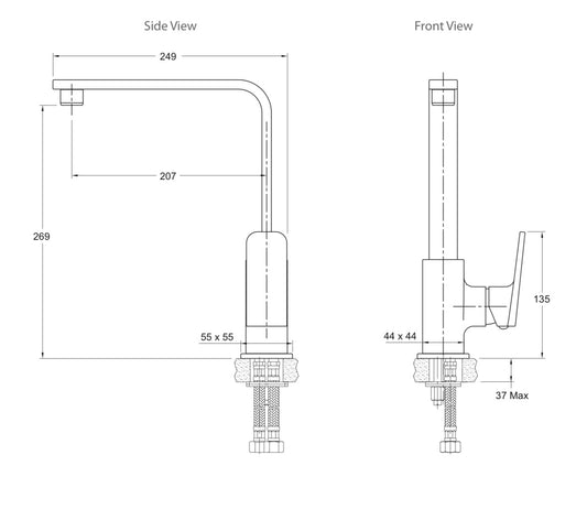 ENGLEFIELD MILANO KITCHEN MIXER CHROME - The Tile Collection™