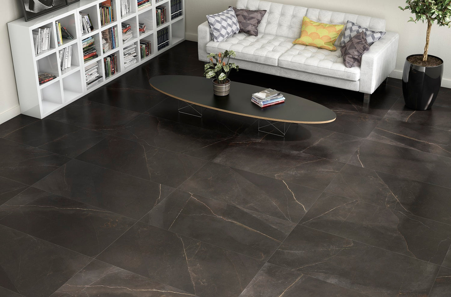 EMERITA DARK MATTE PORCELAIN TILE 600X600MM - $79/SQM - The Tile Collection™