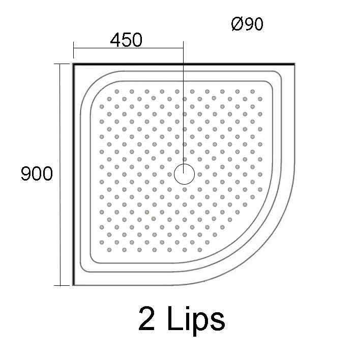 ROUND SHOWER TRAY 900X900MM - CENTRE WASTE - The Tile Collection™