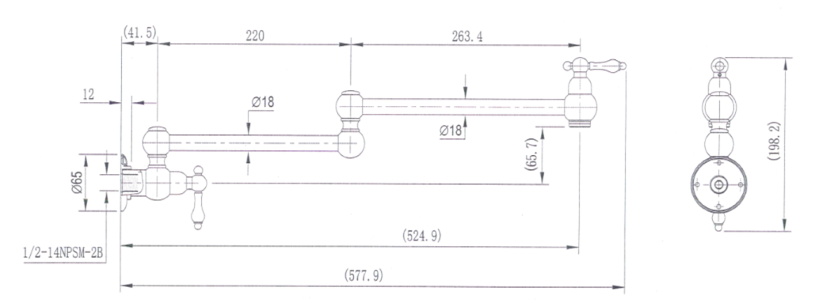BORDEAUX KITCHEN POT FILLER | 4 COLOURS (ONLINE ONLY)