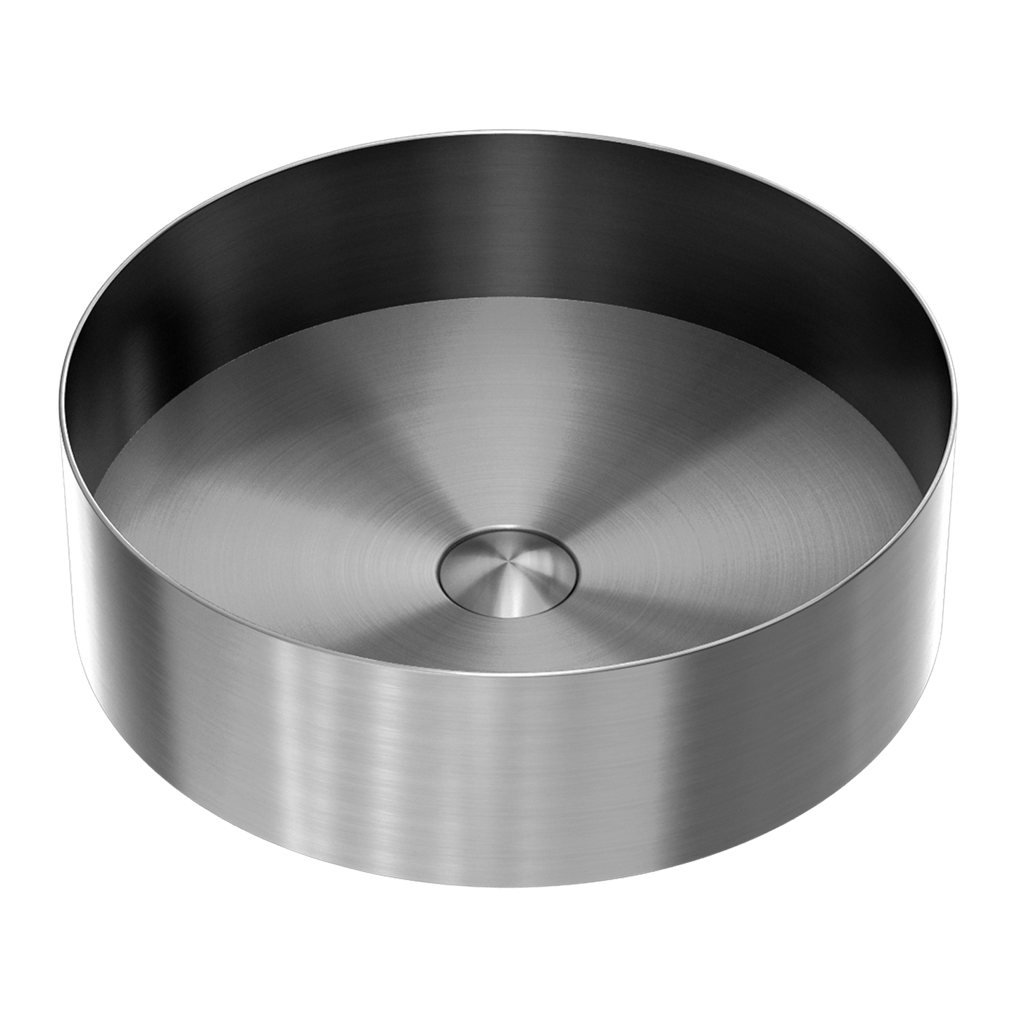 OPAL 400MM ROUND STAINLESS STEEL VESSEL BASIN - BRUSHED GUNMETAL
