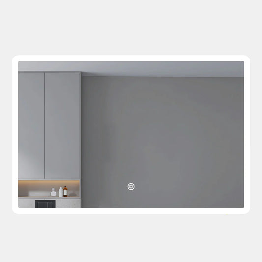 1200X800MM RECTANGLE LED MIRROR WITH RIM | DEMISTER |TOUCH SWITCH | 3 COLOURS BC - The Tile Collection™