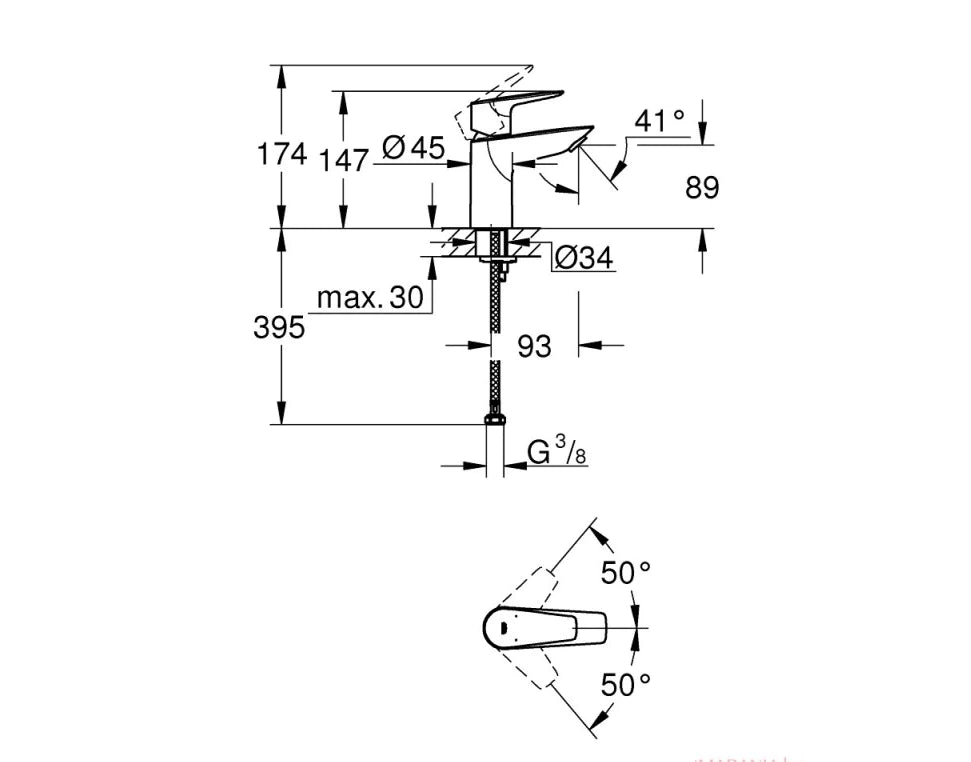 GROHE 3 PIECE BATHROOM COMBO SET | SHOWER MIXER, BASIN MIXER & SHOWER RAIL - The Tile Collection™