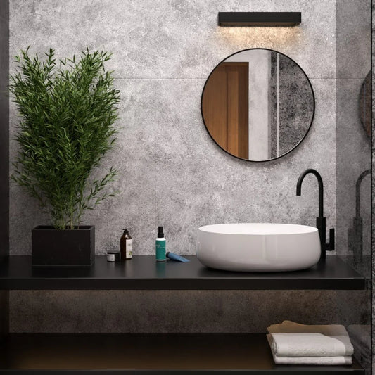 SERAPHINE BLACK FRAMED ROUND MIRROR | 900MM | DN - The Tile Collection™