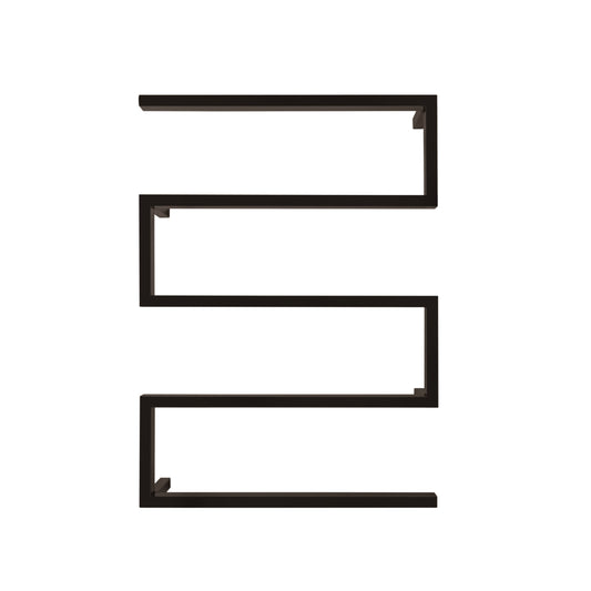 TRANQUILITY JAGUAR S 5 BAR SQUARE HEATED TOWEL RAIL PSS BLACK - The Tile Collection™