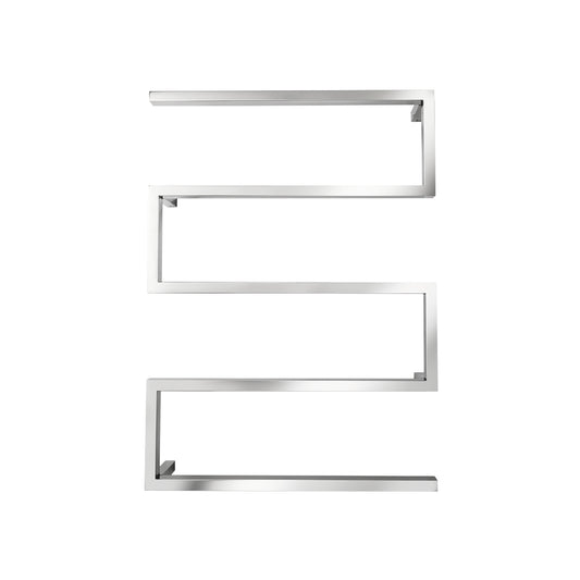 TRANQUILITY DESIGNER 5 BAR SQUARE HEATED TOWEL RAIL PSS POLISHED STAINLESS - The Tile Collection™