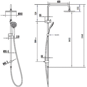 METHVEN WAIRERE SHOWER SYSTEM - CHROME - The Tile Collection™