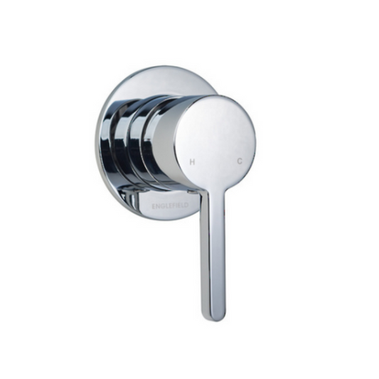 ENGLEFIELD STUDIO BATH/SHOWER MIXER PIN LEVER - POLISHED CHROME - The Tile Collection™