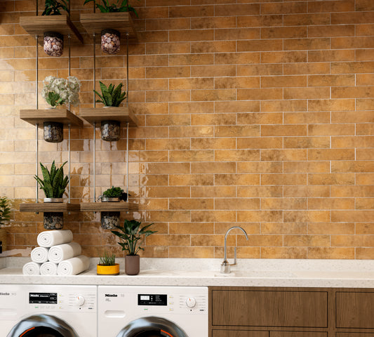 FRENCH BEIGE SUBWAY CERAMIC TILES 75X300MM - $59/SQM - The Tile Collection™