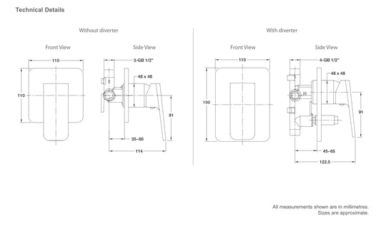 ENGLEFIELD MILANO SHOWER / BATH MIXER - The Tile Collection™