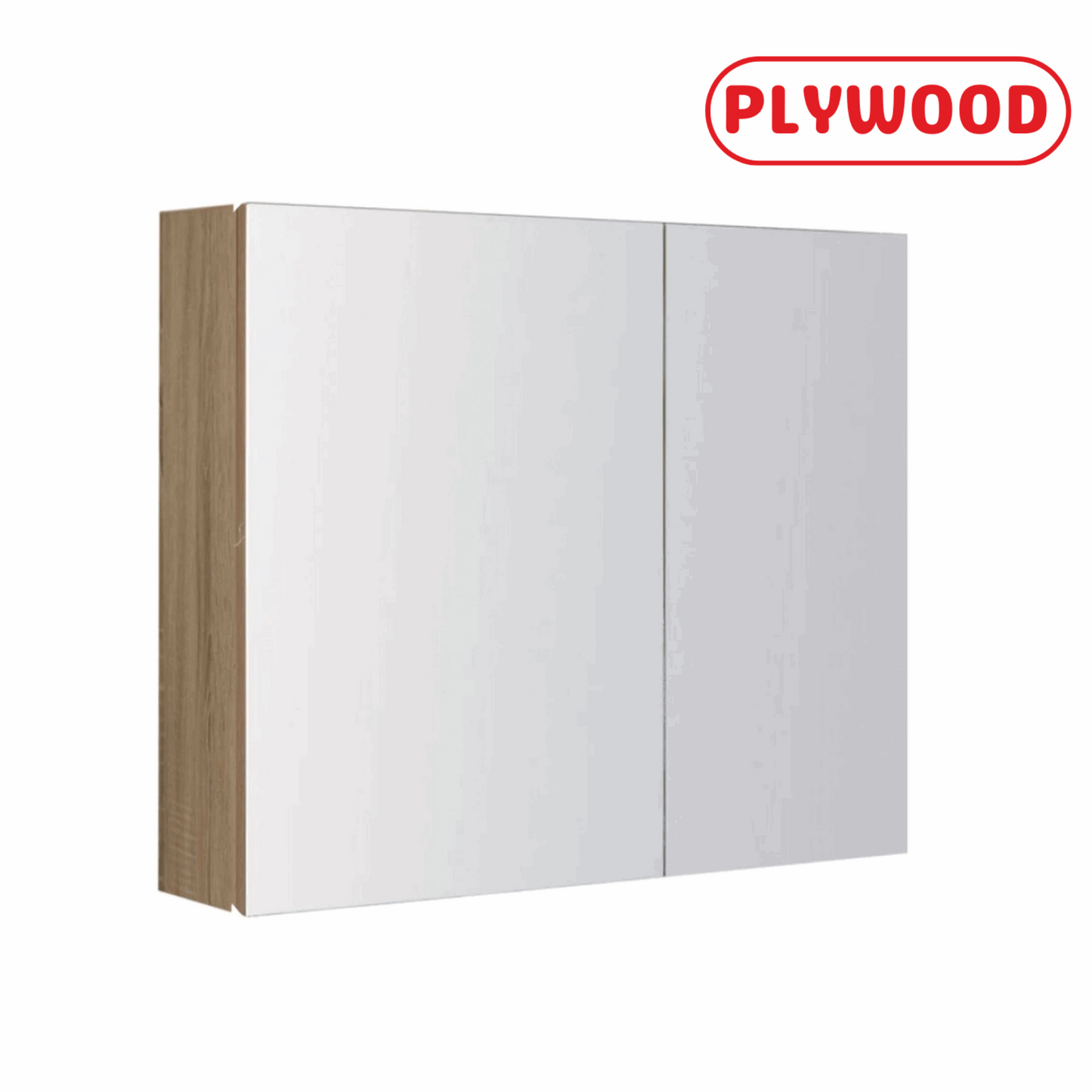 BATHROOM MIRROR CABINET | 600MM | LIGHT OAK | PLYWOOD - The Tile Collection™